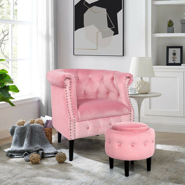 Pink 2025 tufted chair